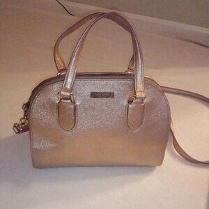 EUC Kate Spade Small Rose Gold  Domed Satchel